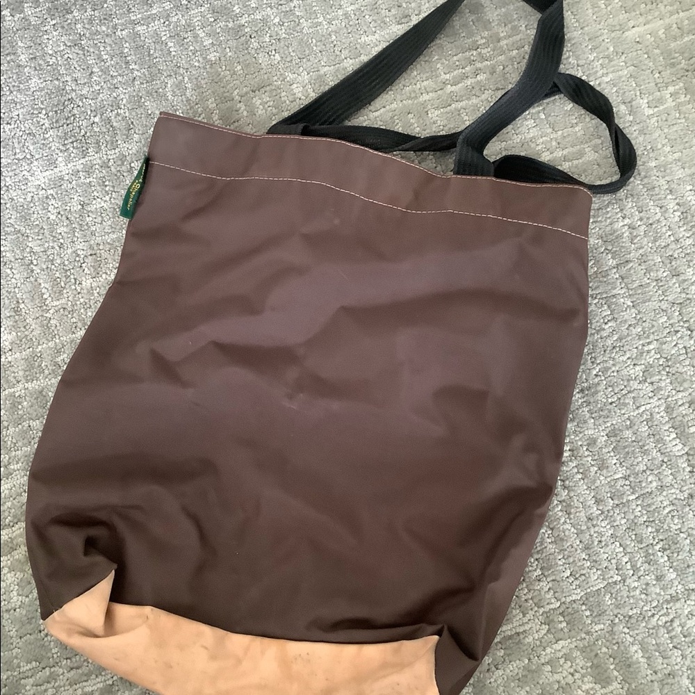Herve Chapelier, long tote bag, nylon, brown